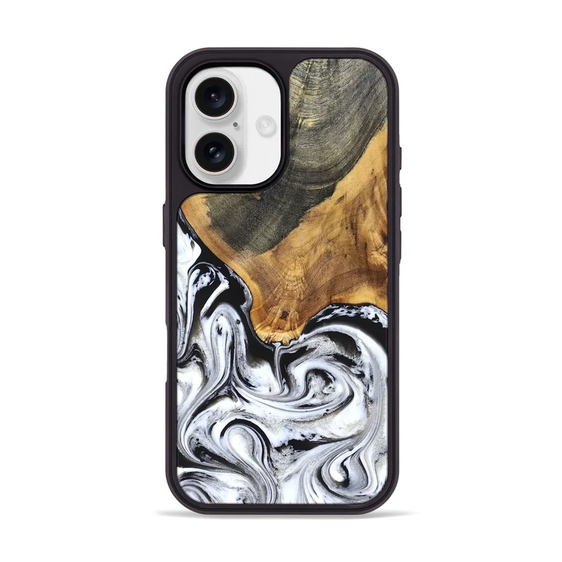 iPhone 17 Wood Phone Case - Trinity (Black & White, 829736)