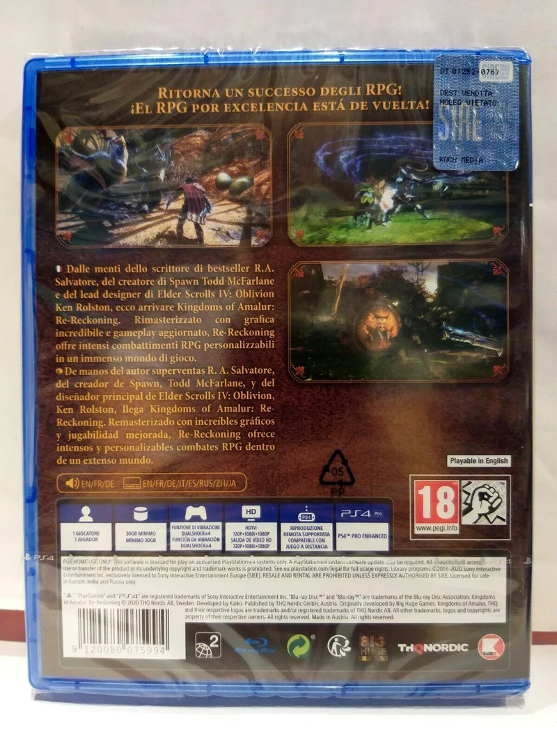 KINGDOM OF AMALUR RE - RECKONING PS4 (versione italiana)