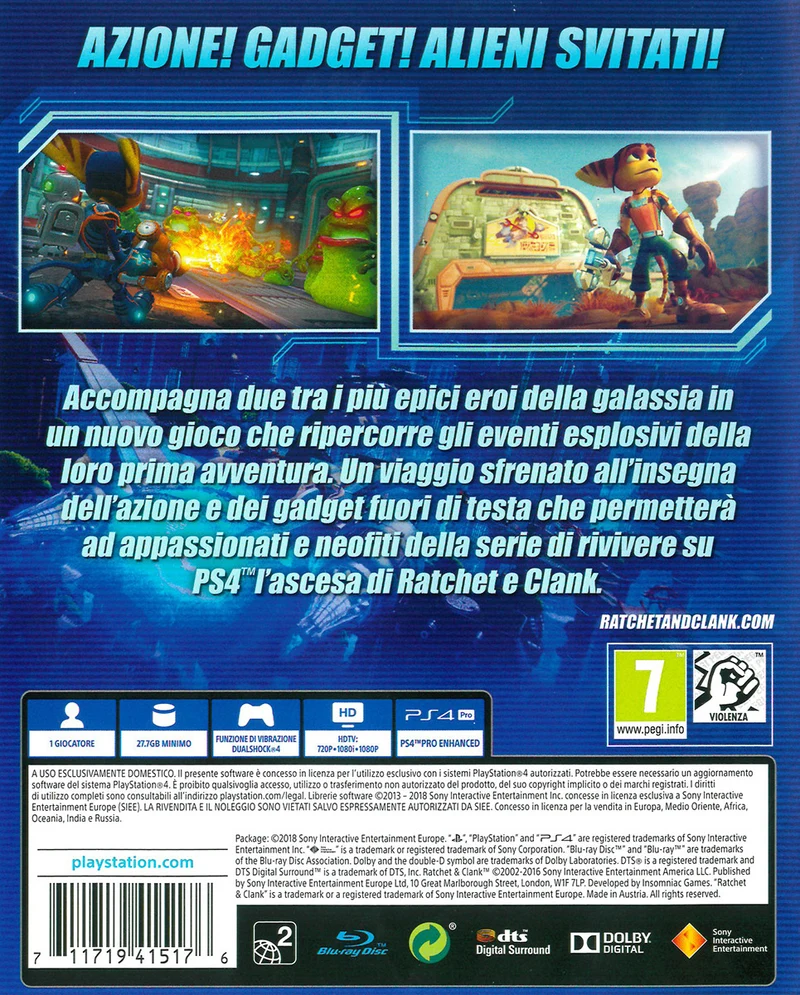 Ratchet & Clank Playstation 4 PS Hits Edizione Italiana