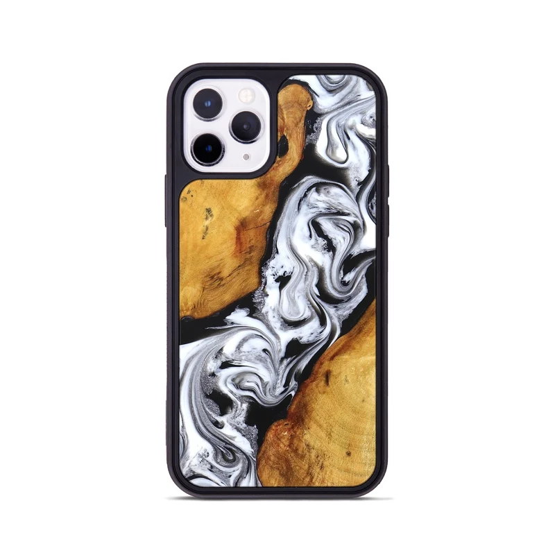 iPhone 11 Pro Wood Phone Case - Castiel (Black & White, 829738)