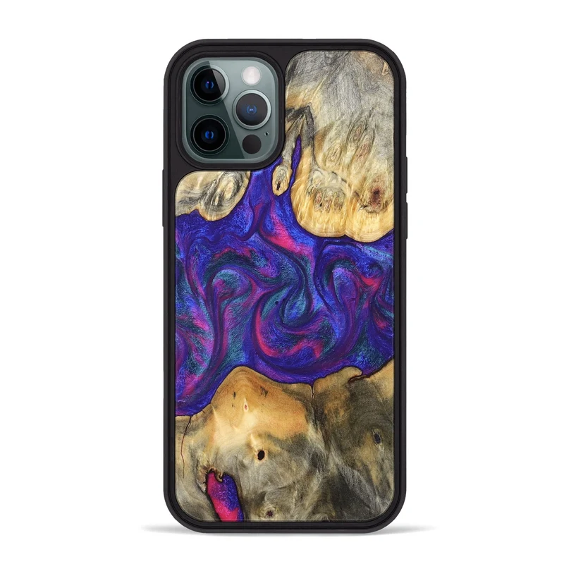 iPhone 12 Pro Max Wood Phone Case - Donie (Purple, 829728)