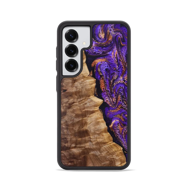 Galaxy S25 Wood Phone Case - Leanna (Purple, 829732)