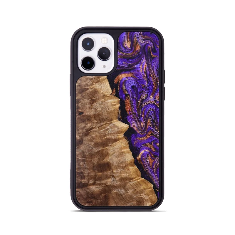 iPhone 11 Pro Wood Phone Case - Leanna (Purple, 829732)