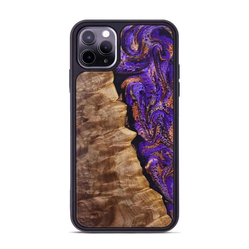iPhone 11 Pro Max Wood Phone Case - Leanna (Purple, 829732)