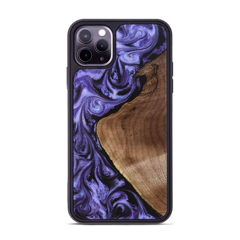 iPhone 11 Pro Max Wood Phone Case - Scot (Purple, 829729)