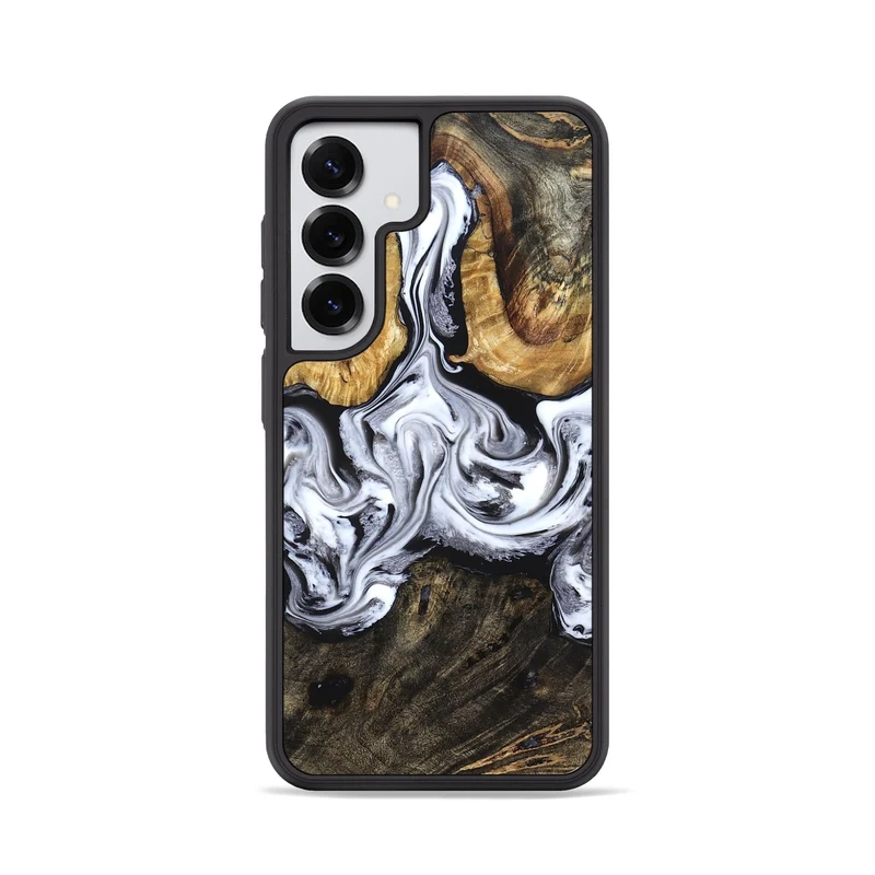 Galaxy S25 Wood Phone Case - Ellis (Black & White, 829739)