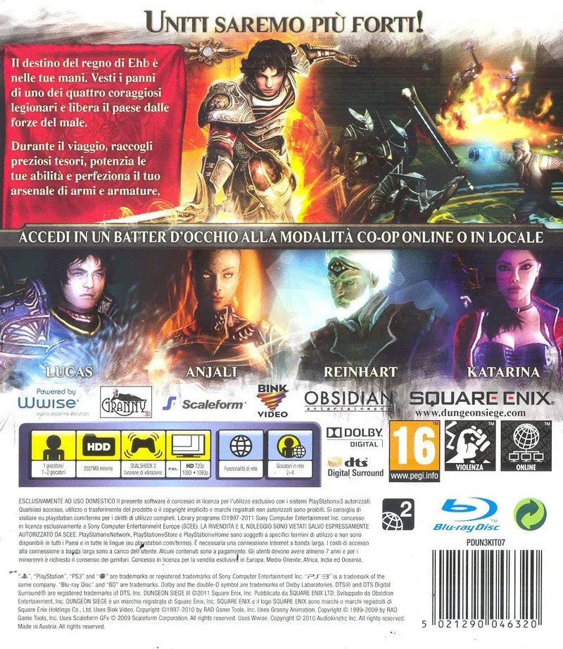 DUNGEON SIEGE III PS3 (versione italiana)