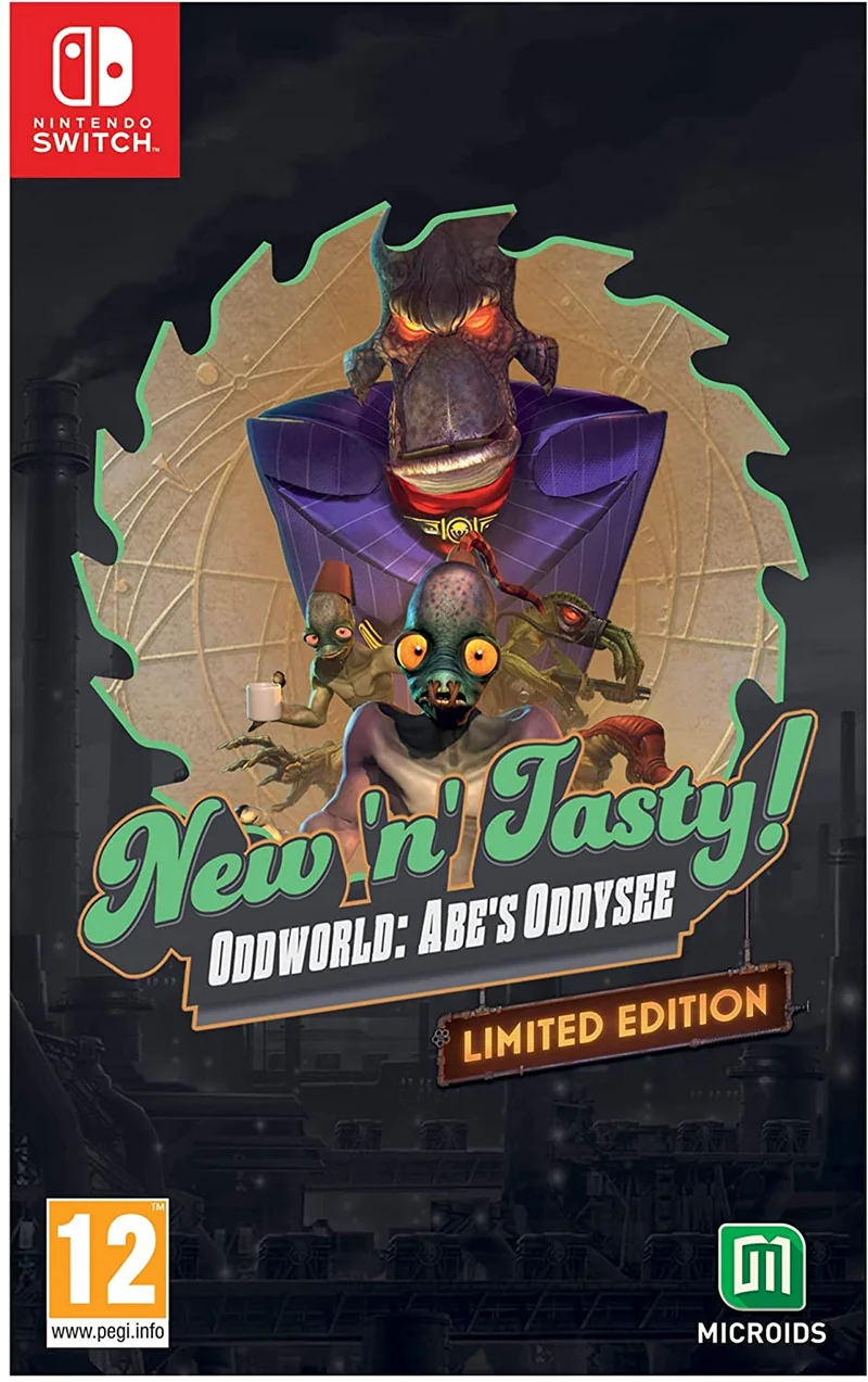 NEW 'N' TASTY! ODDWORLD:ABE'S ODDYSEE NINTENDO SWITCH limited edition