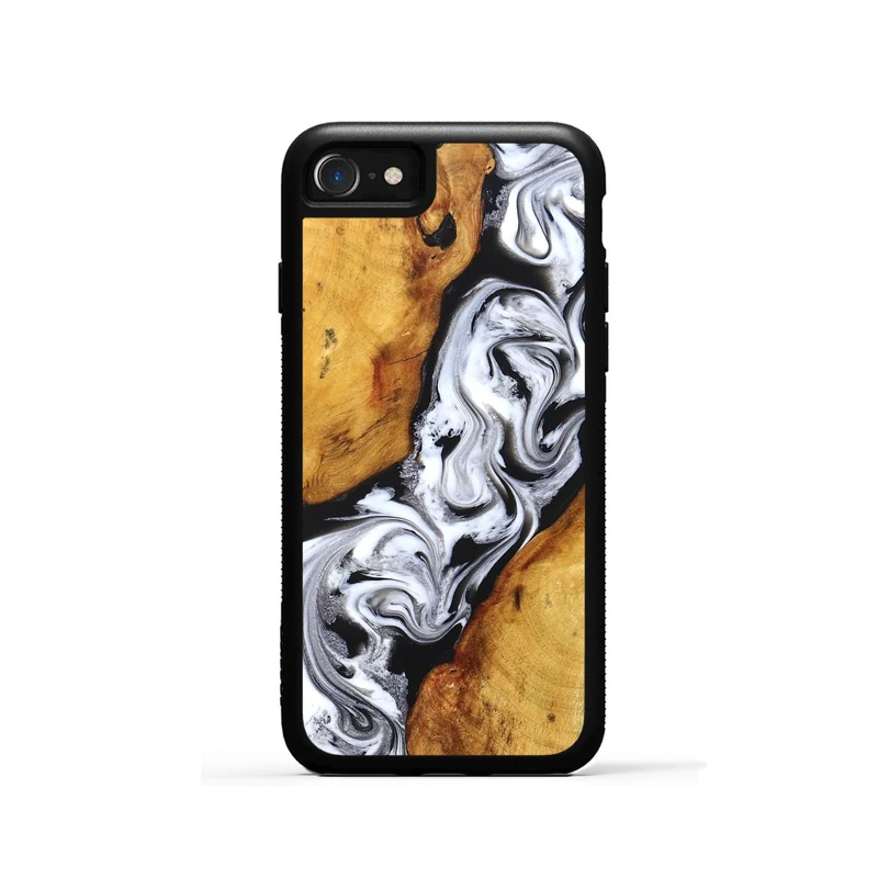 iPhone SE Wood Phone Case - Castiel (Black & White, 829738)
