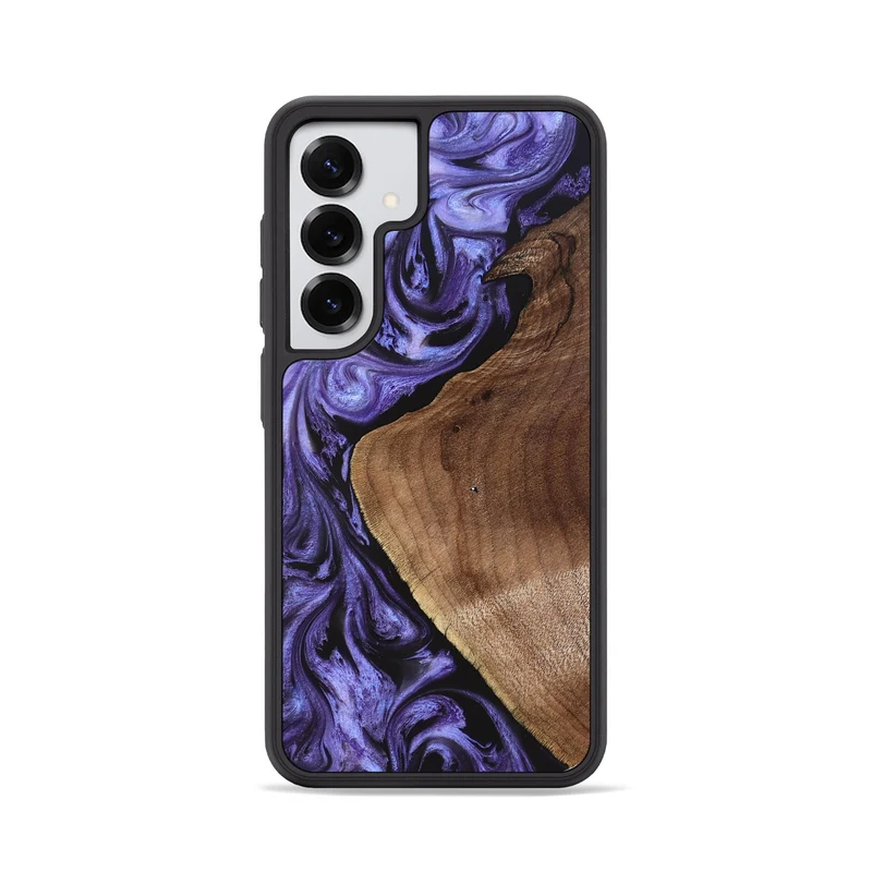 Galaxy S25 Wood Phone Case - Scot (Purple, 829729)