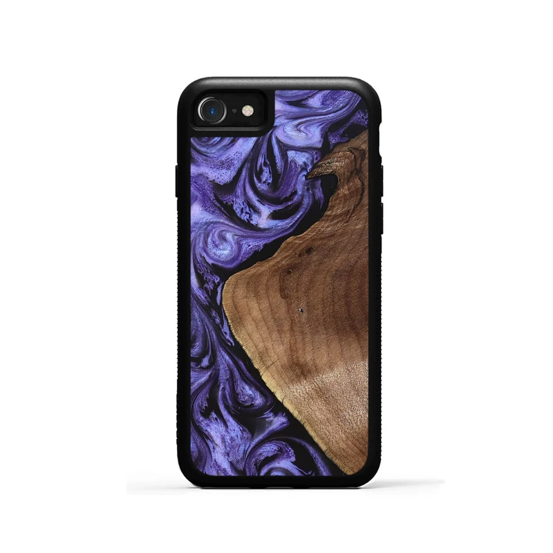 iPhone SE Wood Phone Case - Scot (Purple, 829729)