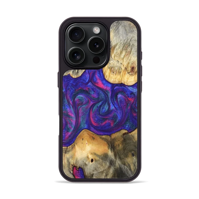 iPhone 16 Pro Wood Phone Case - Donie (Purple, 829728)