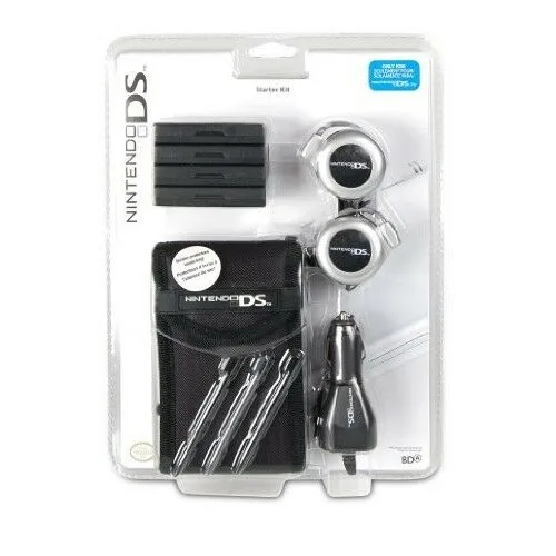 NINTENDO DS STARTER KIT (custodia DS ,l'adattatore per auto,cuffie,tre stili,due protettori per lo schermo,e quattro custodie per game)