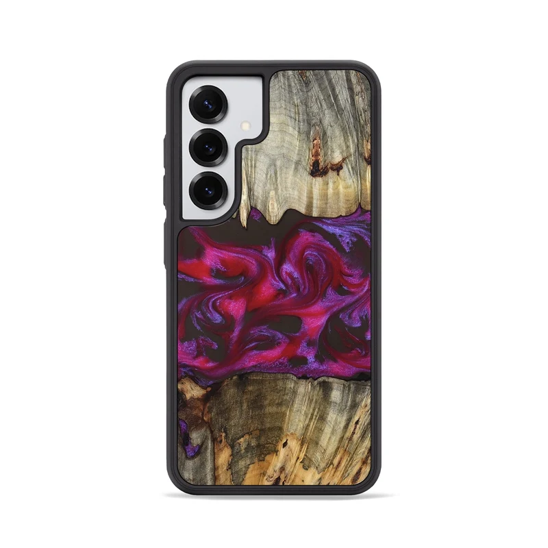 Galaxy S25 Wood Phone Case - Jaylen (Red, 829716)