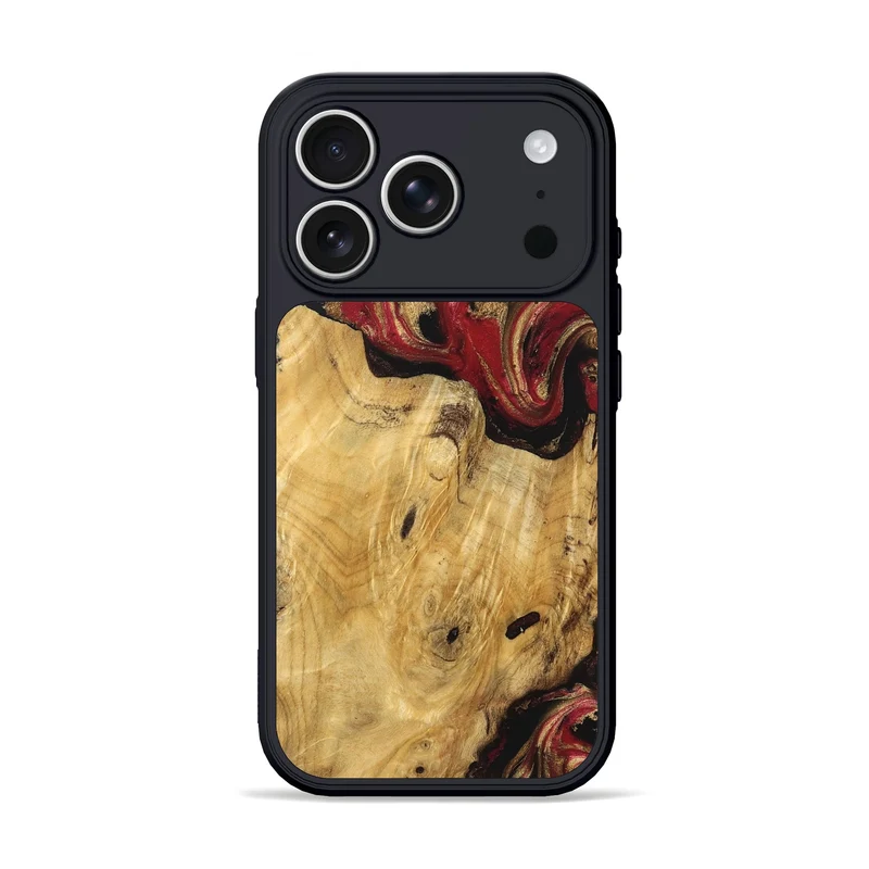 iPhone 17 Pro Wood Phone Case - Mina (Red, 829714)