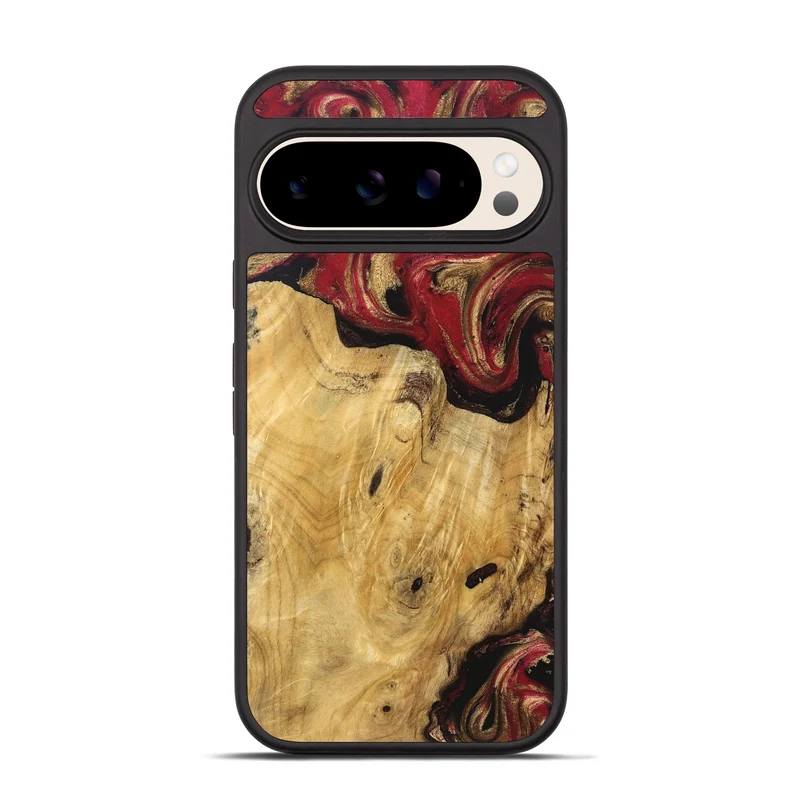 Pixel 10 Pro Wood Phone Case - Mina (Red, 829714)